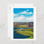 Dry Falls Staat Park, Grand Coulee Dam Postkarte (Vorne/Hinten)