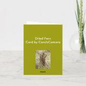 Dry Fern Note Card Feiertagskarte (Rückseite)