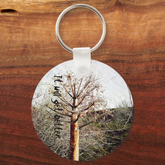 Dry Ferula Pflanze Schlüsselanhänger (Vorderseite)