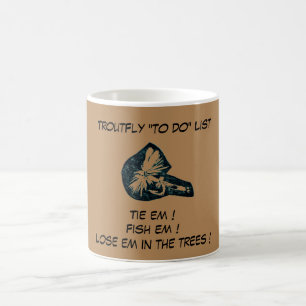 "Dry Fly Brown - Forellenfliege "To Do List"-Tasse Kaffeetasse