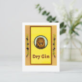 Dry Gin Lion Postkarte (Stehend Vorderseite)