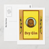 Dry Gin Lion Postkarte (Vorne/Hinten)