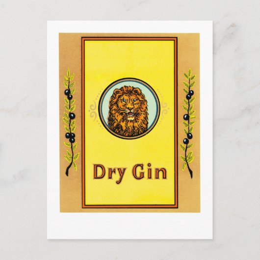 Dry Gin Lion Postkarte (Vorderseite)