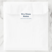 Dry Glass Notes Aufkleber (Tasche)
