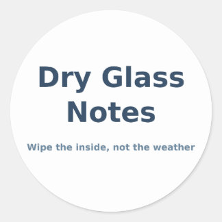 Dry Glass Notes Aufkleber