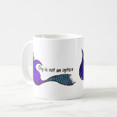 Dry ist kein lila und aquamariner Schwanz Kaffeetasse (Vorderseite Links)