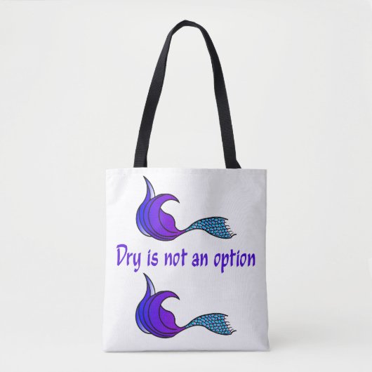Dry ist kein möglicher blauer/lila Mermaid-Schwanz Tasche (Vorderseite)