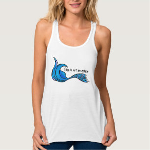 Dry ist kein optionaler blauer Schwanz-Tankbehälte Tank Top