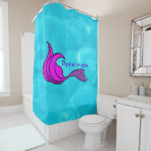 Dry ist kein optionaler rosafarbener Schwanz Duschvorhang (Beispiel)