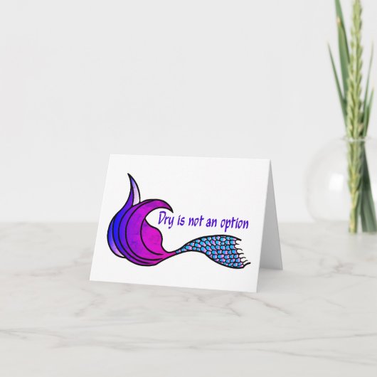 Dry ist keine optionale leere-inside-Karte Dankeskarte (Vorderseite)