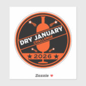 Dry January Challenge Ermutigung Aufkleber (Blatt)