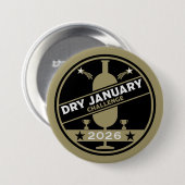 Dry January Challenge Ermutigung Button (Vorne & Hinten)