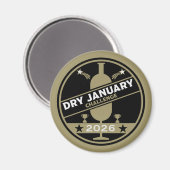 Dry January Challenge Ermutigung Magnet (Vorderseite/Rückseite)