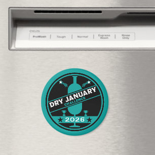 Dry January Challenge Ermutigung Magnet