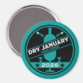 Dry January Challenge Ermutigung Magnet (Vorderseite/Rückseite)