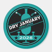 Dry January Challenge Ermutigung Magnet (Vorne)