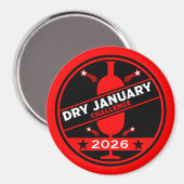 Dry January Challenge Ermutigung Magnet (Vorderseite/Rückseite)