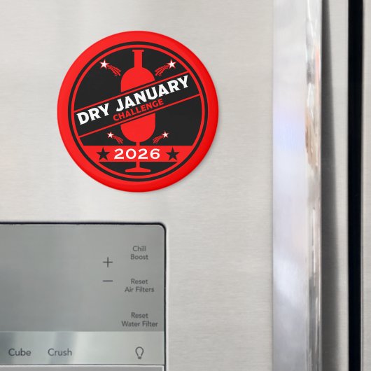 Dry January Challenge Ermutigung Magnet (In Situ (Kühlschrank))