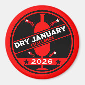 Dry January Challenge Ermutigung Magnet (Vorne)