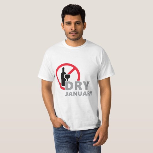 Dry january, één maand geen alcohol te drinken T-Shirt (Vorne ganz)