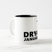 Dry january, één maand geen alcohol te drinken zweifarbige tasse (Vorderseite Links)