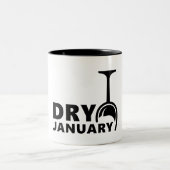 Dry january, één maand geen alcohol te drinken zweifarbige tasse (Mittel)