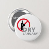 Dry January, één maand geen alkohol te drinken Button (Vorne & Hinten)