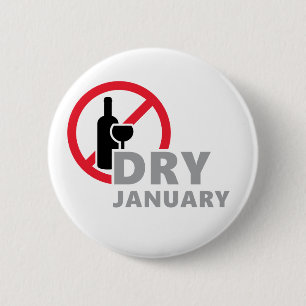 Dry January, één maand geen alkohol te drinken Button