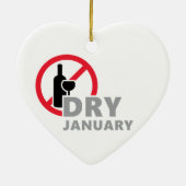 Dry January, één maand geen alkohol te drinken Keramik Ornament (Hinten)