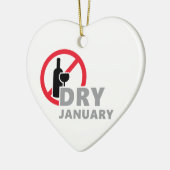 Dry January, één maand geen alkohol te drinken Keramik Ornament (Links)