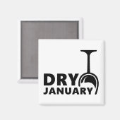Dry January, één maand geen alkohol te drinken Magnet (Vorderseite/Rückseite)