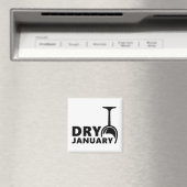 Dry January, één maand geen alkohol te drinken Magnet (In Situ (Geschirrspüler))