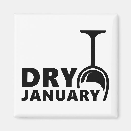 Dry January, één maand geen alkohol te drinken Magnet (Vorne)