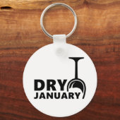 Dry January, één maand geen alkohol te drinken Schlüsselanhänger (Vorderseite)