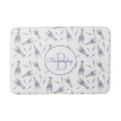 Dry Lavender Blume Bundles Muster Monogram Badematte (Vorderseite)