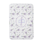 Dry Lavender Blume Bundles Muster Monogram Badematte (Vorderseite Vertikal)