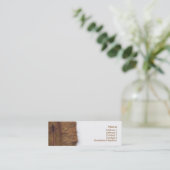 Dry Leaf Business Card Mini Visitenkarte (Stehend Vorderseite)