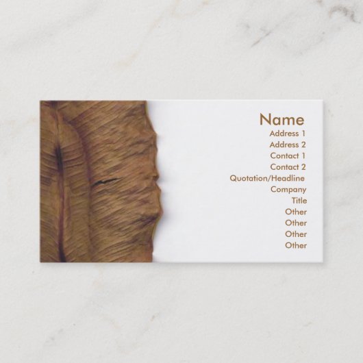 Dry Leaf Business Card Visitenkarte (Vorderseite)