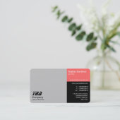 Dry - Lt Grau, Tropical Pink und Black Visitenkarte (Stehend Vorderseite)