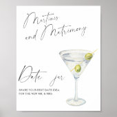 Dry Martini Brautparty Abends Ideen Poster (Vorne)