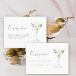 Dry Martini Brautparty Display Dusche Begleitkarte