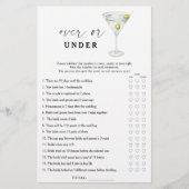 Dry martini Brautparty Über oder unter Spiel (Vorderseite)