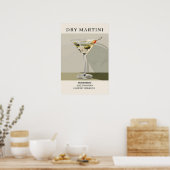 Dry Martini Coctail Poster (Küche)