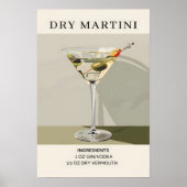 Dry Martini Coctail Poster (Vorne)