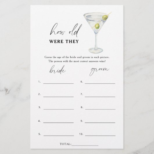 Dry Martini Wie alt waren sie braudal (Vorderseite)