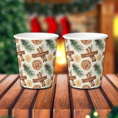 Dry Oranges Cinnamon Sticks Fir Branches Pappbecher