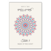 Dry Pampas Grass Mandala Wedding Place Card Tischnummer (Vorderseite)