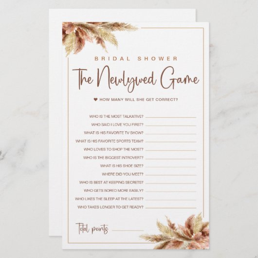 Dry Pampas Grass | The Newlyn Game Card (Vorne/Hinten)