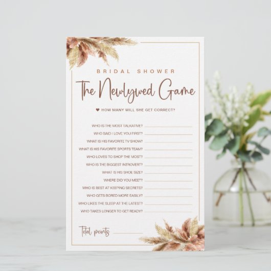 Dry Pampas Grass | The Newlyn Game Card (Stehend Vorderseite)