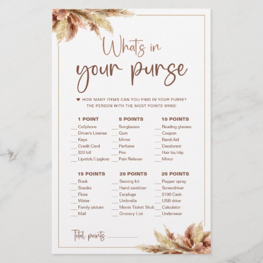 Dry Pampas Grass | Was ist in deinem Handspiel? (Vorderseite)